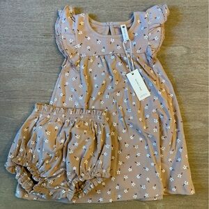 Quincy Mae Dress with Matching Bloomers in Floral